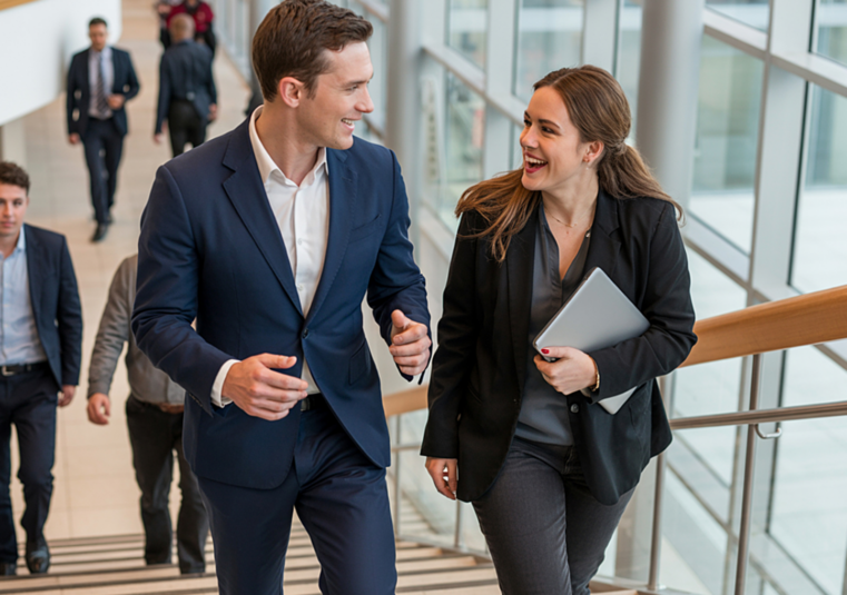 Mitarbeitende entwickeln gemeinsam digitale Kompetenzen durch Upskilling in der digitalen Transformation.